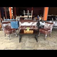 ราคา Loft Style Wood ชุดโซฟา Classic 3 ชิ้น สีน้ำตาลแดง (10738874)