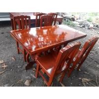 ราคา อรุณรัตน์เฟอร์นิเจอร์ โต๊ะกินข้าวขนาด80×150ซม.ไม้แผ่นเดียว (1) สี Size (10889809)