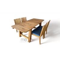ราคา MB Teak ชุดโต๊ะไม้สักเก้าอี้เบาะหนัง รุ่นSKU-00118 สีสักทอง (11051957)