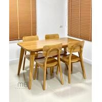ราคา MB Teak ชุดโต๊ะเก้าอี้มินิมอลไม้สัก รุ่นSKU-00060 สไตล์มินิมอล สีมูจิ (12029294)