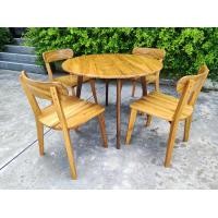 ราคา smtwoodcraft ชุดโต๊ะอาหารไม้สักแท้ 4ที่นั่ง smtset04 (12040740)