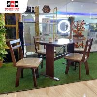 ราคา raminthra furniture ชุดโต๊ะอาหารไม้พร้อมเก้าอี้ หมุนได้ 4 ที่นั่ง รุ่น-นิเจอร์ (12178516)