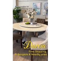 ราคา new arrival ชุดโต๊ะอาหารหินอ่อนกลม darcia พร้อมเก้าอี้ 6 ที่นั่ง demo (12189692)