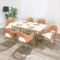 ราคา furyouliving โต๊ะกินข้าวหินอ่อน 6 ที่นั่ง รุ่น เอ็มม่า emma & alice (12195144)