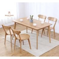 ราคา Wood Slash ชุดโต๊ะทานข้าว Naki ประกอบด้วยโต๊ะรุ่น Naki และเก้าอี้ 4 ตัว 120x80x75 (12337715)