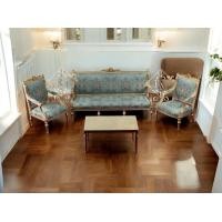 ราคา rm carpet ชุดเฟอร์นิเจอร์หลุยส์ทรงเหลี่ยม งานแฮนด์เมด (handmade) สีฟ้า (ขายยกชุด) (12431834)