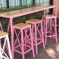 ราคา 99HomeStore ชุด BarSet โต๊ะบาร์ + สตูล 2ตัว สีพิเศษ,ก40*ย120*ส100 (12431594)