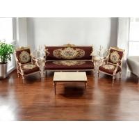 ราคา rm carpet ชุดเฟอร์นิเจอร์หลุยส์ทรงเหลี่ยม งานแฮนด์เมด (handmade) สีแดงเบอร์กันดี (burgundy) (ขายยกชุด) (12431829)