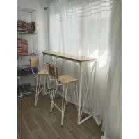 ราคา 99HomeStore ชุดบาร์ขากากบาท+สตูลพนักพิงขาสุ่ม 2ตัว (โต๊ะ ก35*ย120*ส100) ขาว,S (12431659)