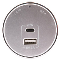 ราคา Toshino Power Track รางปลั๊กไฟอัจฉริยะ 32A/8000W ติดตั้งง่าย ปลอดภัย ไร้สาย รางปลั๊กไฟไร้สาย เงิน เต้ารับ USB (12554579)