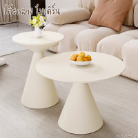 ราคา FairyHouse โต๊ะกลาง CJ23-25 โต๊ะกาแฟ หน้าโซฟา สไตล์โมเดิร์น ครีม เล็ก+ใหญ่ (12566772)