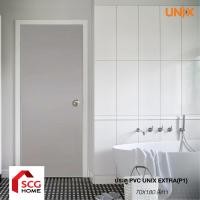 ราคา UNIX ประตู PVC Extra รุ่น P1 ขนาด 70x180 และ 70x200 ซม. ไม่เจาะลูกบิด 70x180 ซม. เทา (12574019)