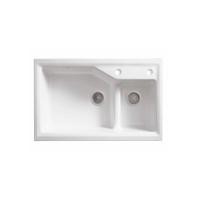 ราคา KOHLER Indio cast iron sink อ่างล้างจานเหล็กหล่อ 2 หลุมแบบฝังบน หรือใต้เค้าเตอร์ รุ่น อินดิโอ้ K3885X-2SD-0 (12682852)