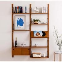 ราคา Morningdewhomey.bkk ชั้นวางของติดผนังไม้เข้าชุด สไตล์วินเทจ-มินิมอล ตกแต่งบ้านให้เป็นมุมโปรด 10 (132*20*150cm) (12752977)