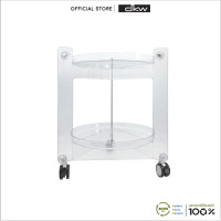 ราคา DKW FA1024/2W ชั้นวางของกลม มีล้อ 2 ชั้น รุ่น RinRin แบบKnock Down ชั้นเก็บของ ขาวใส-PC (12754639)