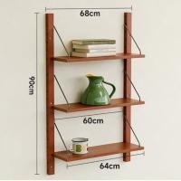 ราคา Morningdewhomey.bkk ชั้นวางของติดผนังไม้เข้าชุด สไตล์วินเทจ-มินิมอล ตกแต่งบ้านให้เป็นมุมโปรด 2 (68*20*90cm) (12752974)