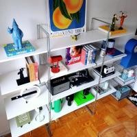 ราคา Morningdewhomey.bkk ชั้นวางของสไตล์มิดเซ็นจูรี่จาก Ikea ดีไซน์เรียบหรู วางของแต่งบ้านได้อย่างมีคลาส ขาวล้วน 110*35*150 (12752928)