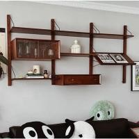 ราคา Morningdewhomey.bkk ชั้นวางของติดผนังไม้เข้าชุด สไตล์วินเทจ-มินิมอล ตกแต่งบ้านให้เป็นมุมโปรด 1 (196*20*120cm) (12752978)