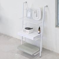 ราคา Morningdewhomey.bkk ชั้นวางเหล็กมินิมอลทรงบันได วางของแต่งบ้าน-หนังสือพิมพ์พิงผนังได้ เพิ่มดีเทลสวยเท่ให้ทุกมุมบ้าน สีขาว 3 ชั้น (12753000)