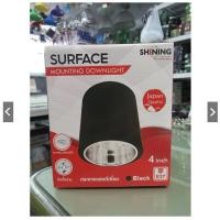 ราคา TOSHIBA SHINING โคมไฟ ดาวน์ไลท์ ติดลอย กลม 4 นิ้ว สีดำ (12751945)