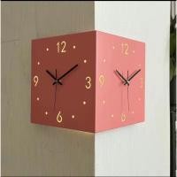 ราคา Morningdewhomey.bkk นาฬิกาแขวนมุมห้อง LED ดีไซน์มินิมอล มองเห็นได้ 2 ด้าน ตกแต่งบ้านทันสมัย ประหยัดพื้นที่ใช้งาน ชมพู (12753146)