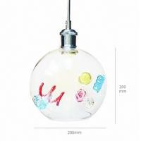 ราคา Morningdewhomey.bkk โคมไฟแก้วใสแขวนเพดานทรงสี่เหลี่ยม ดีไซน์โมเดิร์นแต่งลูกเล่นสีสันเพิ่มเสน่ห์ให้ทุกมุมห้อง กลม200*200 (12752823)