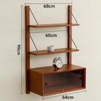 ราคา Morningdewhomey.bkk ชั้นวางของติดผนังไม้เข้าชุด สไตล์วินเทจ-มินิมอล ตกแต่งบ้านให้เป็นมุมโปรด 5 (68*20*90cm) (12752975)