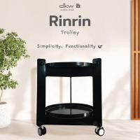 ราคา DKW FA1024/2W ชั้นวางของกลม มีล้อ 2 ชั้น รุ่น RinRin แบบKnock Down ชั้นเก็บของ ดำ-ABS (12754640)