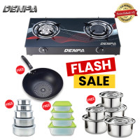 ราคา DENPA เตาแก๊ส เตาแก๊สหน้ากระจก ดำ 35 x ยาว 70 x สูง 11 (10404818)