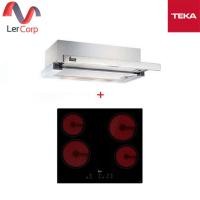 ราคา TEKA เครื่องดูดควัน รุ่น EL 60 + เตาเซรามิค ขนาด 60 ซม. รุ่น VE 4 SC เงิน (10742566)