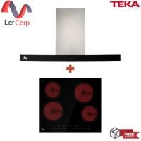 ราคา TEKA เตาเซรามิค 4 หัวเตา 60 ซม. VE 4 + เครื่องดูดควัน 90 ซม. LDH TC 90 ดำ (10889439)
