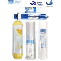 ราคา ETC Filter ชุดไส้กรองน้ำ Ro 5 ขั้นตอน Rasin หรือ คาร์บอนเกล็ด UNIPURE RO 100 GPD,RASIN normal (10927696)