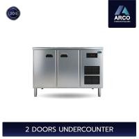 ราคา ARCO STAINLESS 2 Doors Under Counter ตู้เย็นเคาน์เตอร์สแตนเลส สแตนเลสเกรด304 CHILLER/FREEZER stainless 1200x750x850 MM. FREEZER (10993387)