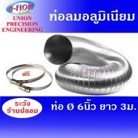 ราคา GFLOW ท่อลมระบายอากาศ ท่ออลูมิเนียมเฟล็ก ท่อลมร้อน 6 นิ้ว ความยาวยืด 3 เมตร + เข็มขัดรัดท่อ 6 นิ้ว จำนวน 2 อัน เงิน (12088537)