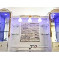 ราคา TRIODECOR ตู้โฮมเธียร์เตอร์วางทีวี+ตู้โชว์ สไตล์วินเทจ สีขาว 260ซม. HT-946 สั่งซื้อ / มัดจำ (12097236)