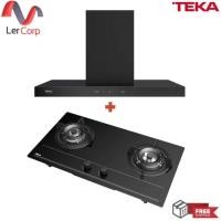 ราคา (teka) เครื่องดูดควัน รุ่น ldh 90 tc black + เตาฝังกระจกเซรามิก 2 หัว รุ่น gq 73 2g ai al 2tr (12134521)