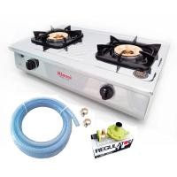 ราคา Rinnai เตาแก๊สตั้งโต๊ะ 2หัวเตาทองเหลือง บอดี้สแตนเลสหนาพิเศษ รุ่น RT-711SS RT-711SS + ชุดL-325S (12314556)