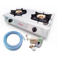 ราคา Rinnai เตาแก๊สตั้งโต๊ะ 2หัวเตาทองเหลือง บอดี้สแตนเลสหนาพิเศษ รุ่น RT-711SS RT-711SS+ชุดLS-325SG (12314557)