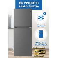 ราคา skyworth ตู้เย็น2ประตู ขนาด7.7คิว ดีไซน์สวยเหมาะสำหรับตกแต่งบ้าน ระบบละลายน้ำแข็งอัตโนมัติ ประหยัดไฟเบอร์5 รับประกันคอมเลสเซอร์10ปี (12383713)