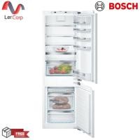 ราคา (bosch) ตู้เย็นพร้อมช่องแช่แข็งด้านล่างแบบติดตั้งฝัง 177.2 x 55.8 cm บานพับ รุ่น kin86af30j (12456874)