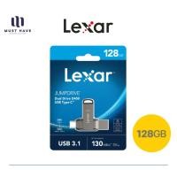 ราคา Lexar Dual Drive D400 USB 3.1 Type-C - แฟลชไดรฟ์ Dual USB Type-C/A USB 3.1 Flash Drive 2-in-1 128GB (12716086)