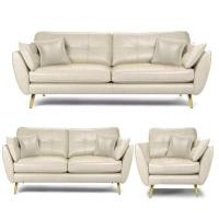 ราคา DUDEE โซฟา รุ่น SF30 หนังPU โซฟาห้องนั่งเล่น นุ่มสบาย ขาเหล็กสีทอง คลาสสิค SF30ครีม,2ที่นั่ง (12718860)