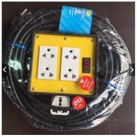 ราคา SOKAWA ปลั๊ก ปลั๊กพ่วง ยาง มอก. 2x4 / 4x4 / 2x6 + เต้ารับกราวด์คู่ สายไฟ VCT 3 x 1 / 1.5 มม. ขนาด5/10/20เมตร แถมหัวแปลง ปลั๊กพ่วง 4x4 20เมตร (12755634)