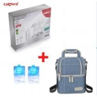 ราคา Pump Nom Happy Camera Baby เครื่องปั๊มนมไฟฟ้าแบบปั๊มคู่ รุ่น WW5360 แบตในตัว 2 ชม. เครือง+bag ยีนส+เจล2 (12300133)