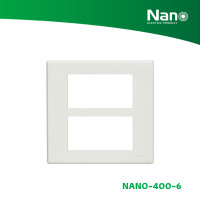 ราคา NANO หน้ากากขอบเหลี่ยม 4x4" 6 ช่อง Classic series (80 ชิ้น/กล่อง) รุ่น NANO-400-6 ขาว NANO-400-6 (12398359)