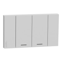 ราคา Schneider Electric ชุดสวิตช์ทางเดียว + สวิตช์ 2 ทาง 2 ช่อง พร้อมหน้ากาก AvatarOn A เทา (12444577)