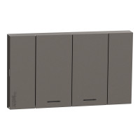 ราคา Schneider Electric ชุดสวิตช์ทางเดียว + สวิตช์ 2 ทาง 2 ช่อง พร้อมหน้ากาก AvatarOn A ดำ (12444576)