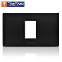 ราคา Philips หน้ากาก ฝา 1-2-3 ช่อง ฟิลิปส์ LeafStyle (Black สีดำ) สีดำ ฝา 1 ช่อง (10207571)