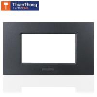 ราคา Philips หน้ากาก ฝา 1-2-3 ช่อง ฟิลิปส์ LeafStyle (Black สีดำ) ฝา 3 ช่อง สีดำ (10207574)