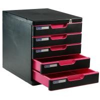 ราคา ORCA ตู้เอกสาร LFB-5 ล็อคได้ โครงดำ หน้ากากดำทึบ ลิ้นสี ตู้ใส่เอกสาร 5 ชั้น ลิ้นชักจัดเอกสารล็อคได้ กุญแจ กันขโมย ชมพู (12560910)